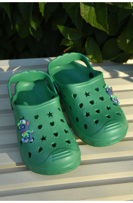 Крокси дитячі для хлопчика зеленого кольору 165375L