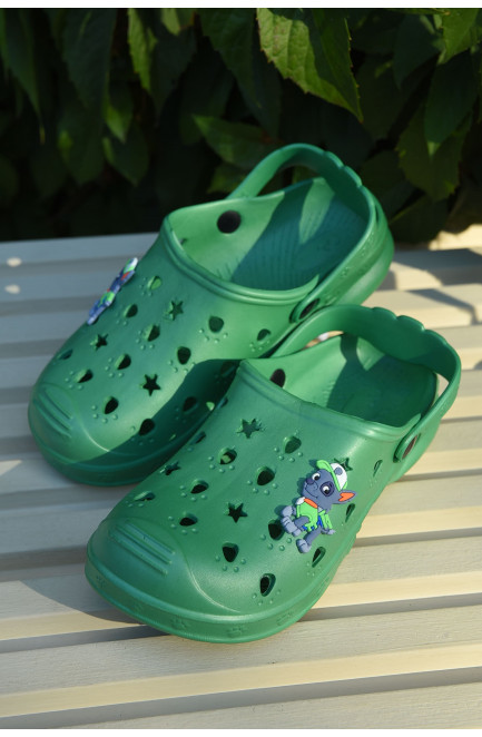 Крокси дитячі для хлопчика зеленого кольору 165375L