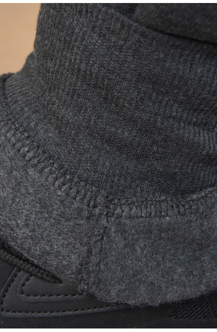 Спортивные штаны мужские на флисе темно-серого цвета 165458L