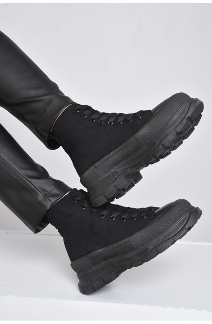 Ботинки женские демисезонные черного цвета 165581L