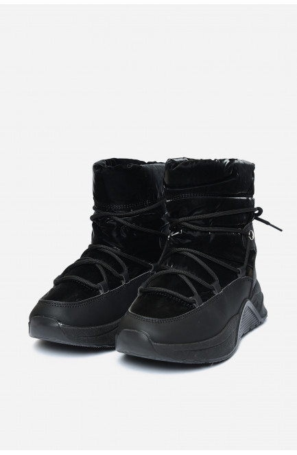 Ботинки женские зима черного цвета 165760L