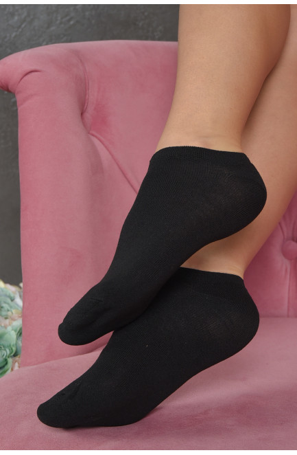 Носки женские короткие черного цвета размер 36-40 165780L