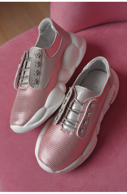 Кроссовки детские для девочки демисезонные розового цвета 166108L
