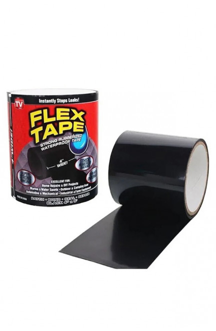 Надміцна скотч-стрічка Flex Tape 100 мм х 1.5 м чорна 166115L