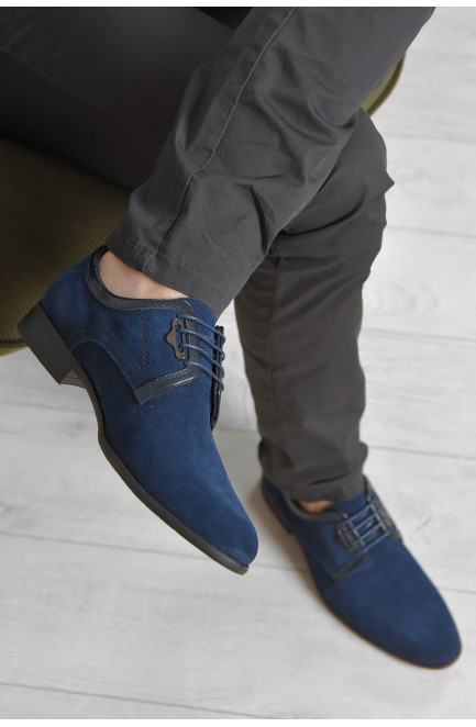 Туфлі чоловічі синього кольору 166229L