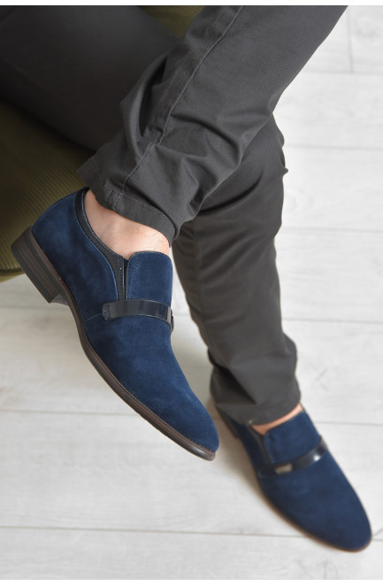 Туфлі чоловічі синього кольору 166235L