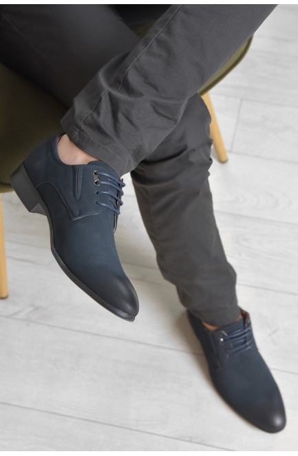 Туфлі чоловічі темно-синього кольору 166431L
