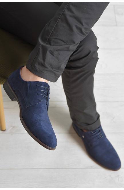 Туфлі чоловічі темно-синього кольору 166434L