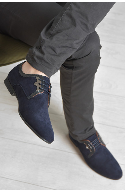 Туфлі чоловічі темно-синього кольору 166440L