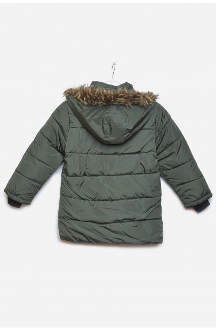Куртка дитяча зимова  для хлопчика кольору хакі 166568L