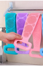 Двусторонняя силиконовая мочалка-массажер для тела Silica Gel Bath Brush 166782L