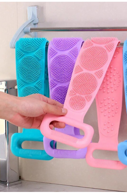Двусторонняя силиконовая мочалка-массажер для тела Silica Gel Bath Brush 166782L