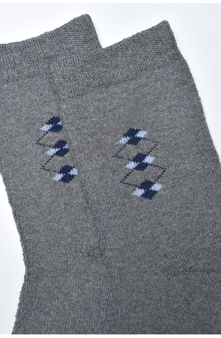 Шкарпетки чоловічі махрові сірого кольору розмір 40-45 166903L