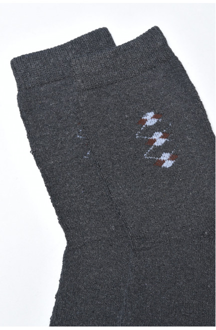 Шкарпетки чоловічі махрові темно-сірого кольору розмір 40-45 166904L