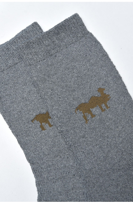 Носки махровые мужские серого цвета размер 42-48 166909L