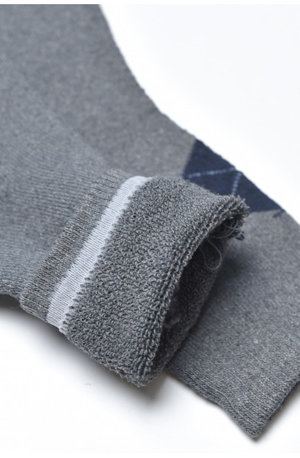 Шкарпетки чоловічі махрові сірого кольору розмір 42-48 166920L