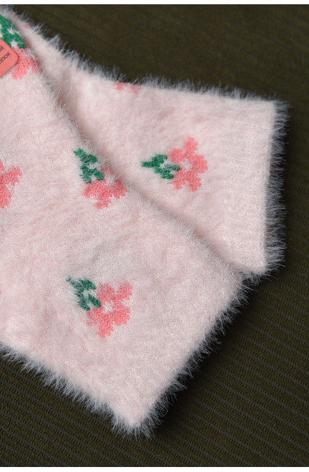 Носки детские для девочки норка розового цвета 167116L