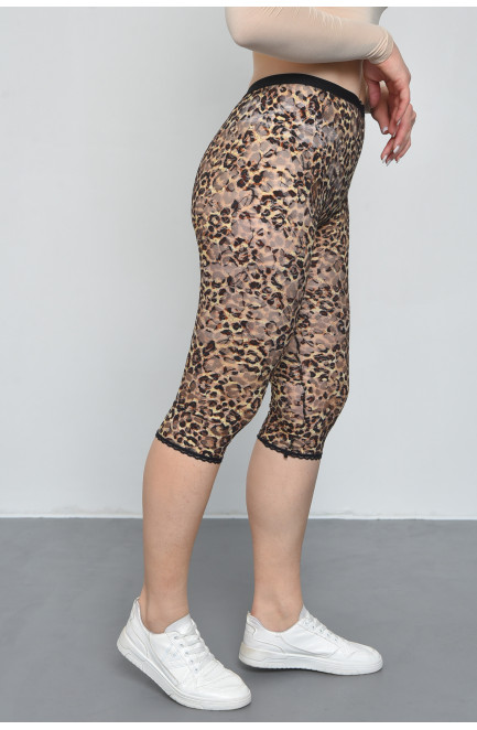 Бриджи женские гипюровые леопардового цвета размер  44 167373L