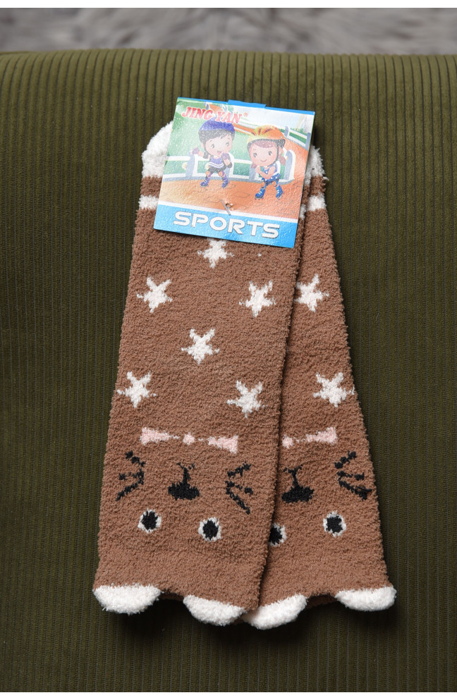 Носки детские травка коричневого цвета 167485L