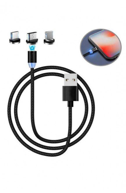 Магнитный USB кабель 3 в 1 Denmen D09E 167685L
