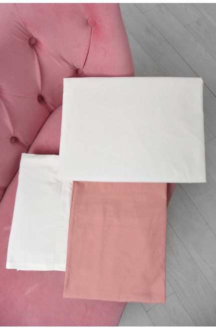Комплект постельного белья бело-розового цвета двуспальный 167791L