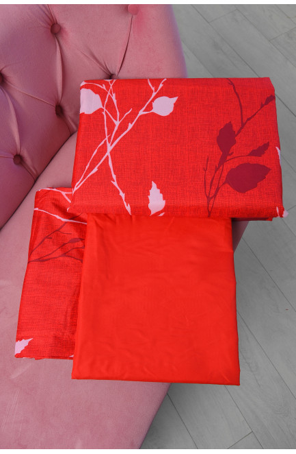 Комплект постельного белья красного цвета евро 167815L