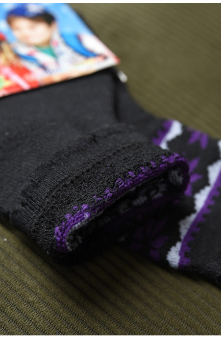 Шкарпетки дитячі махрові чорного кольору 167897L