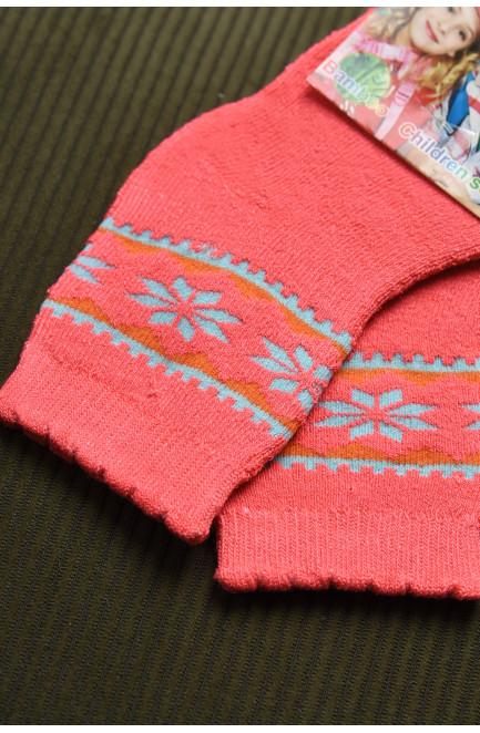 Шкарпетки дитячі махрові для дівчинки рожевого кольору 167900L