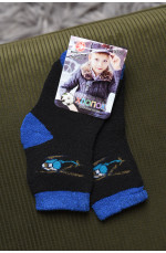 Шкарпетки дитячі махрові для хлопчика чорного кольору 167960L