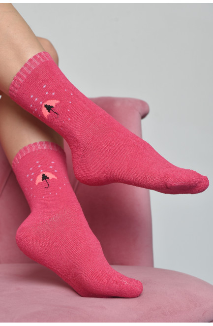 Носки махровые женские розового цвета размер 37-42 168017L
