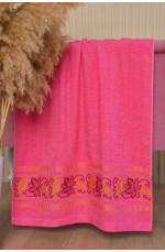Полотенце банное махровое розового цвета 168128L