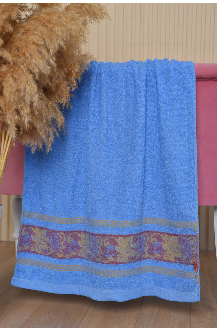 Рушник банний махровий синього кольору 168132L