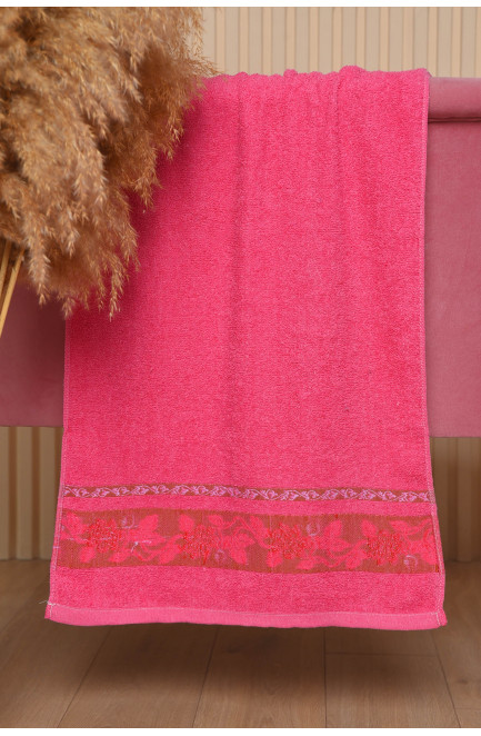 Рушник для обличчя махровий рожевого кольору 168173L