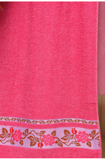 Рушник для обличчя махровий рожевого кольору 168173L