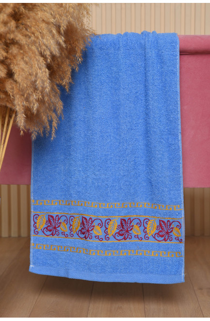 Рушник для обличчя махровий синього кольору 168182L