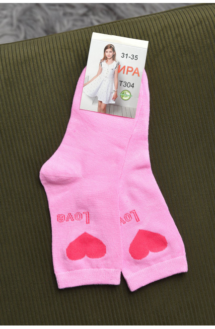 Носки для девочки розового цвета с рисунком 168277L