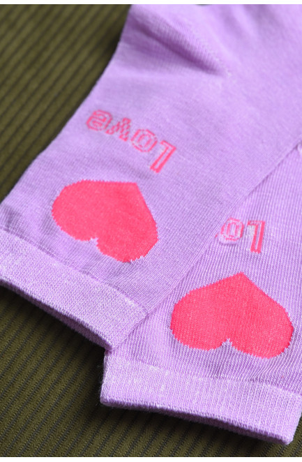 Носки для девочки фиолетового цвета с рисунком 168279L