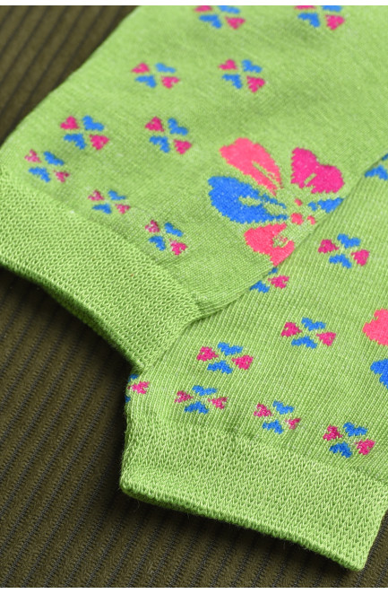 Носки для девочки зеленого цвета с рисунком 168281L