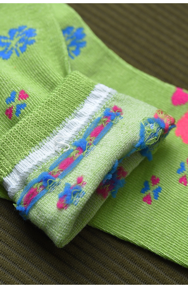 Носки для девочки зеленого цвета с рисунком 168281L