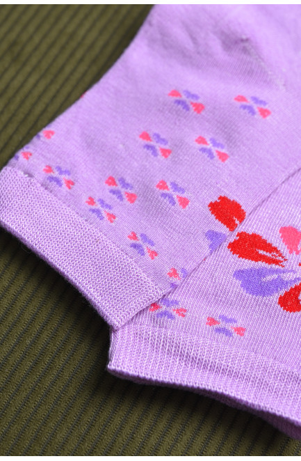 Шкарпетки для дівчинки бузкового кольору з малюнком 168284L