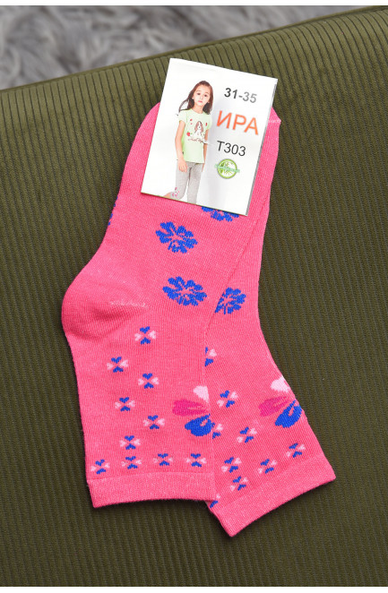 Шкарпетки для дівчинки рожевого кольору з малюнком 168285L