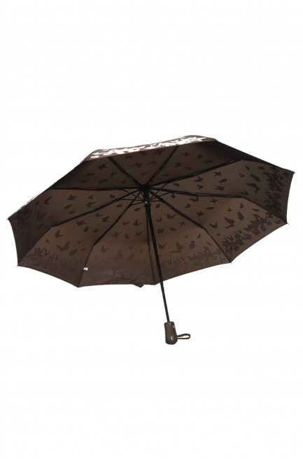 Зонт автомат темно-коричневого цвета 168323L