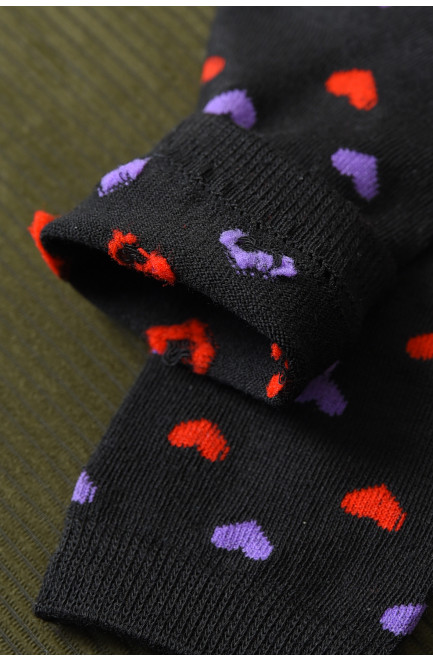 Шкарпетки для дівчинки чорного кольору з малюнком 168371L
