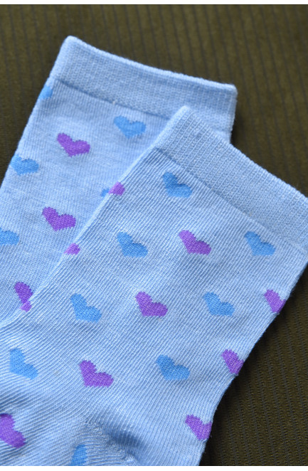 Носки для девочки голубого цвета с рисунком 168373L