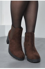 Ботинки женские демисезонные коричневого цвета 168376L