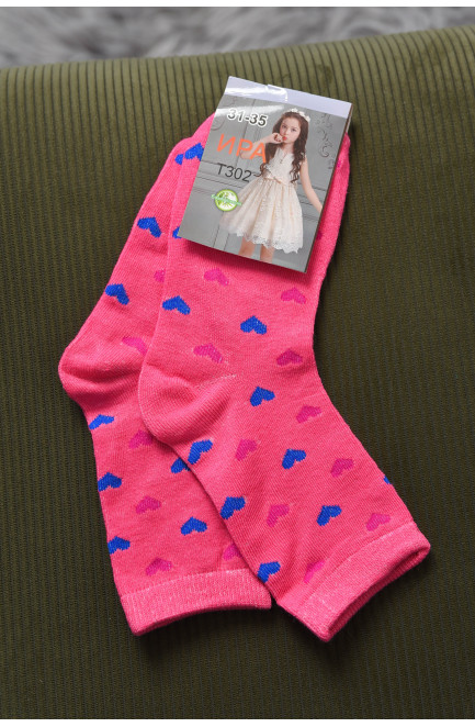 Носки для девочки розового цвета с рисунком 168378L