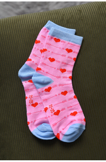 Шкарпетки для дівчинки рожевого кольору з малюнком 168389L