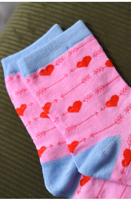 Носки для девочки розового цвета с рисунком 168389L