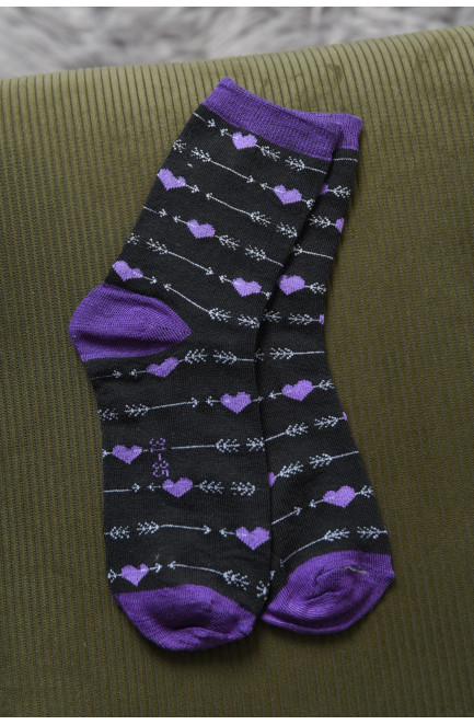 Шкарпетки для дівчинки чорного кольору з малюнком 168390L