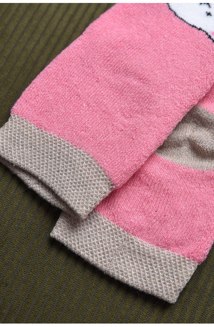 Носки детские махровые розового цвета с рисунком 168524L